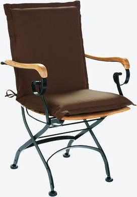 Stuhlauflage uni für Niedriglehner 100 x 50 x 6 cm, Farbe: Dunkelbraun