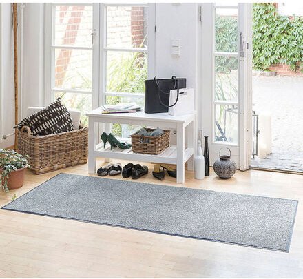 Küchenspezial- und Sauberlaufmatte, uni, Silber, 60 x 180 cm