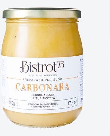 Vegetarische Carbonara-Sauce, 490 g, servierfertig, aus natürlichen Zutaten, handwerklich gefertigt