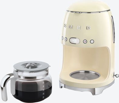 Smeg Filter-Kaffeemaschine - Creme, 1,4 l, 10 Tassen, Aromawahl, Autostart, Warmhaltefunktion, Retro-Design, 1.050W, 25 ...