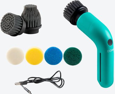 Thumbnail - Akku-Reinigungsbürste mit Magnetmotor - 6 Aufsätze, bis 250 U/min, ergonomisch, wasserdicht, wiederaufladbar per USB-C