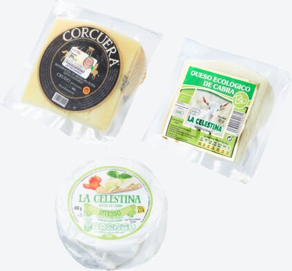 3-teiliges Set spanischer Käse- Bio-Ziegenkäse 300 g, cremiger Ziegenkäse 400 g, Manchego D.O.P. 300 g, handgefertigt, m...