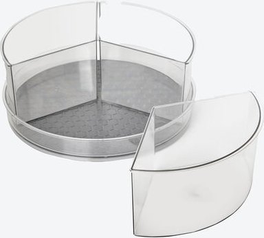 Drehkarussell - 3 Kammern, Ø 28 cm, 360° drehbar, BPA-frei, rutschfest, Kunststoff/Silikon, transparente Behälter, zur R...