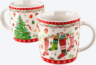 Weihnachtstassen 2er-Set, 12 x 9 x 8 cm