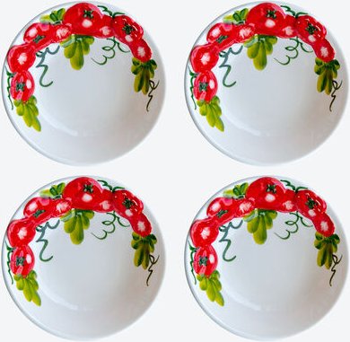 Salatschüssel Tomate, 15 x 15 cm, 4 Stück