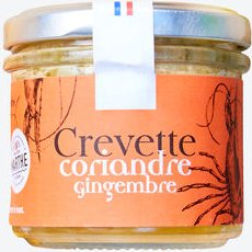 Garnelen-Creme mit Koriander 90 g - 46 % Garnelen, mit Ingwer, frisch & würzig, französische Spezialität, traditionell h...