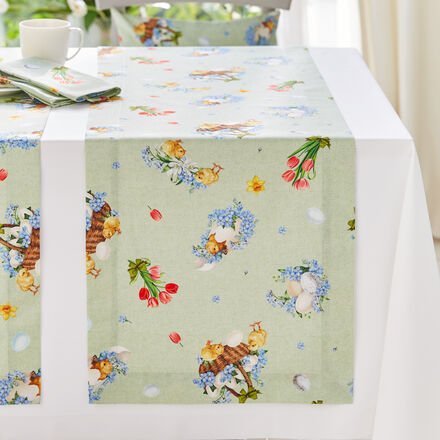 Tischläufer Osterkorb, 40 x 140 cm