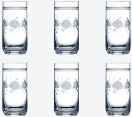 Blumenranke Wasserglas, 300 ml, 6er Set