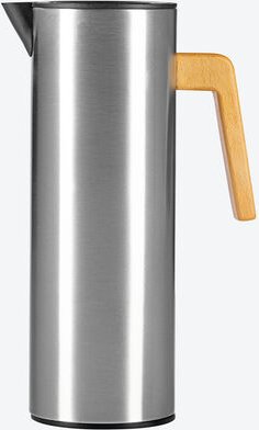 Thermoskanne, 1 Liter, 21 x 14 x 36 (B/T/H), Edelstahl/Holz