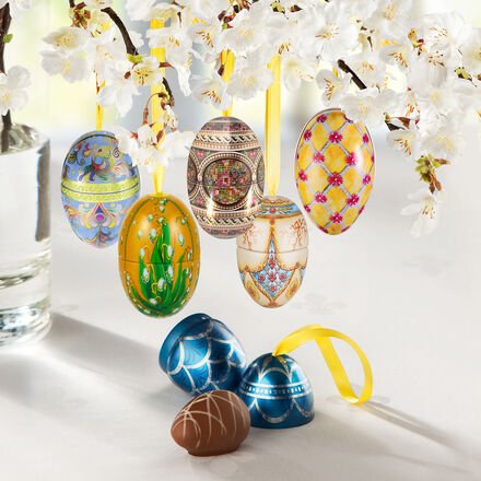 Fabergé Ostereier, 6 Stück in Geschenkverpackung, 120 g