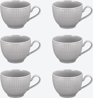 Thumbnail - Kaffeetasse, 6 Stück, Grau, 0,25 l, Porzellan, spülmaschinenfest, mikrowellengeeignet