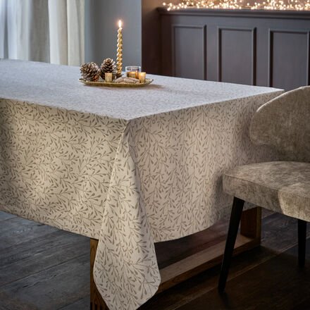 Sander Tischdecke mit Zweigmotiv - 100/100 cm, Baumwolle/Polyester, angenehme Haptik, Jacquard, maschinenwaschbar