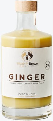 Bio-Ingwersaft 500 ml - mit Zitrone & rotem Pfeffer, 100 % natürliche Zutaten, ohne Farb- und Konservierungsstoffe,würzi...