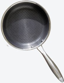 Hagen Grote Netzbodenpfanne Ø 20 cm - Edelstahlboden, Keramikbeschichtung, kratzfest, induktionsgeeignet, backofenfest b...