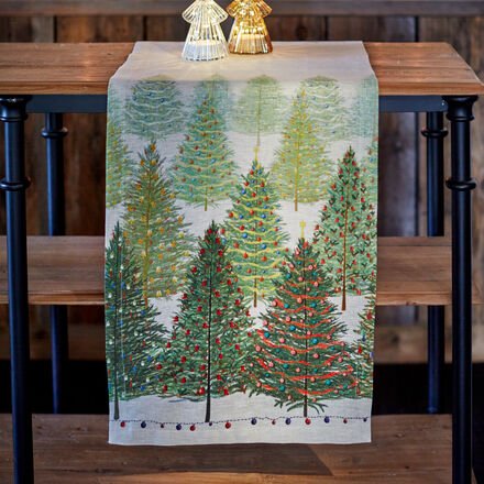 Tischläufer Weihnachtsbäume, 45 x 170 cm