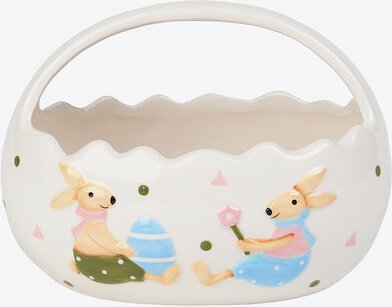 Osterkorb, handbemalt, 17 x 13 x 13 cm