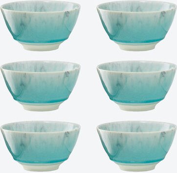 Mediterrane Suppen-/Salatschalen, 6er-Set, Türkis