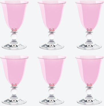 Thumbnail - 6er Set Kristall-Weinglas 190 ml Rosa