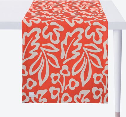 Outdoor-Tischläufer Abstrakt, 46 x 135 cm, orange