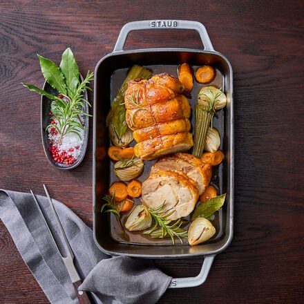 Bûche de Chapon 1000 g - französische Spezialität, kunstvoll gerollt, mit Piment d'Espelette, vorgekocht, Geflügelmanufa...