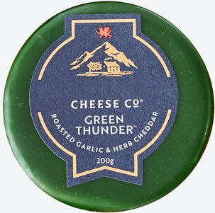 Walisischer Cheddar Green Thunder, 200 g, rein natürliche Zutaten, 18-20 Monate gereift