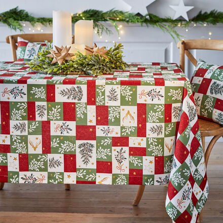 Tischdecke Kästchen, 85 x 85 cm