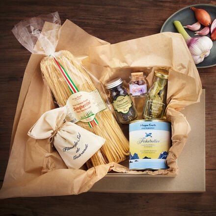 Hagen Grote Kochbox: Fischklößchen in Safransauce mit Spaghettini - 1x Fischklösschen, 1 x Safran, 1x Spaghettini, 1x Lo...