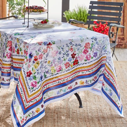 Tischdecke Primel, 160 x 230 cm, 100 % Leinen, waschbar bei 40 °C