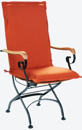 Stuhlauflage uni für Hochlehner, 120 x 50 x 6 cm, Farbe: Terracotta