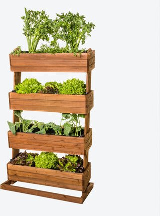 Hochbeet mit 4 Pflanzkästen