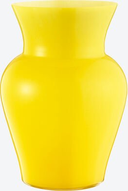 Klassische Vase groß, gelb, ca. Ø 18 cm, 26 cm hoch