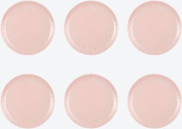 Thumbnail - Teller, 6 Stück, Rosé, Ø 22,5 cm, Porzellan, spülmaschinenfest, mikrowellengeeignet