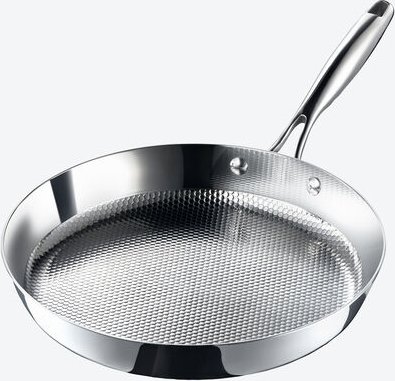 Hagen Grote Wabenstruktur-Grillpfanne, 28 cm Ø, Edelstahl/Aluminium, ofenfest, spülmaschinenfest, für alle Herdarten ink...