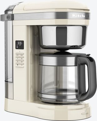 Kitchen Aid Filter-Kaffeemaschine - Creme, 1,7 l, 2-12 Tassen, 93 °C Wasser, Timer, Warmhaltefunktion, ABS/Edelstahl, 18...