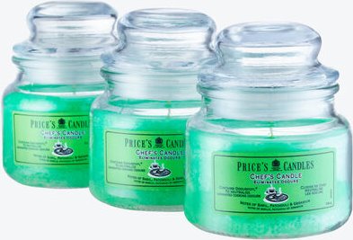 Absorberkerze, 3 Stück, im Glas mit Deckel