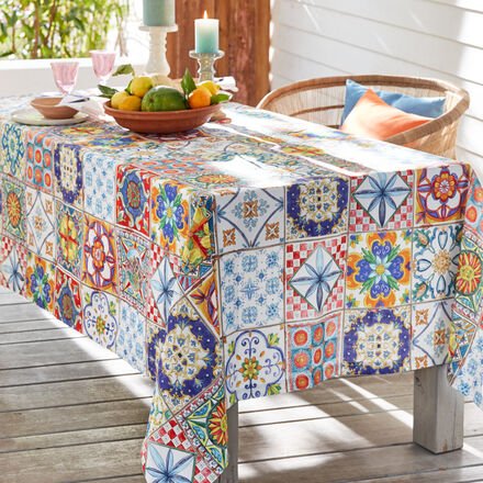 Tischdecke Kacheln, rund 170 cm
