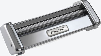 Pasta Aufsatz Vermicelli für Atlas 150 - Runde Fadennudeln 1 mm, Chromstahl & Aluminium, 18 x 8 x 4,5 cm - Perfekt für f...