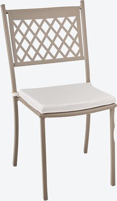 Stuhlkissen weiß, 100 % Polyacryl, 41 x 41 x 3,5 cm