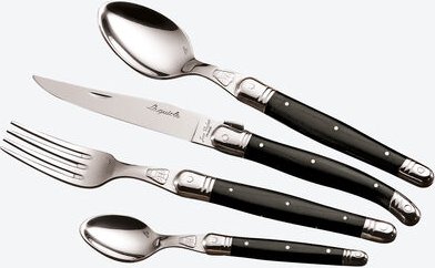 Laguiole-Besteck schwarz, 4-teilig