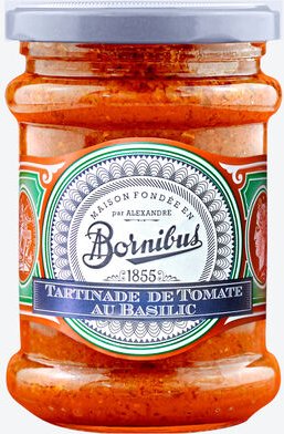 Tomate-Basilikum Aufstrich 230 g - Mit 52 % Tomaten, verfeinert mit Mandeln & Knoblauch, fruchtig-würzig, französische M...