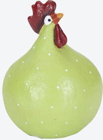 Deko-Hahn mittel, 9,6 cm hoch, Farbe: grün