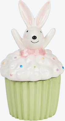 Osterhase mit Dose, Keramik, 12 x 22 cm