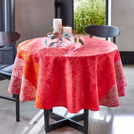 Landhaus Blumen Tischdecke, rund Ø 175 cm
