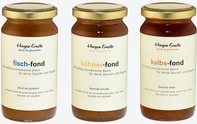 Probierpaket 1: Fisch-, Hühner- und Kalbsfond je 1 Glas à 200 ml