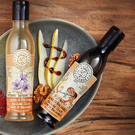 Thumbnail - Balsamico-Creme Birne-Walnuss 200 ml - Cremig, aus Aceto Balsamico di Modena I.G.P., gereift, für Salat, Käse & Desserts...