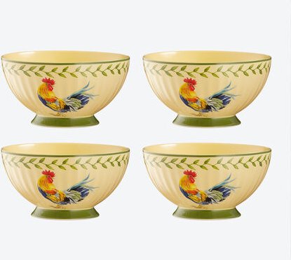 4 Schalen Hahn, 14 cm