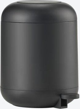 Kosmetik-Eimer mit Pedal, ABS, Schwarz, 4 l, 24,5/20 x26,5 cm hoch