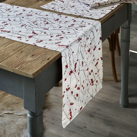 Tischläufer Hagebutte, 40 x 140 cm, 50 % Baumwolle + 50 % Polyester