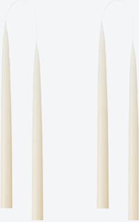 4er-Set Stabkerze, Ø 2,2 x 35 cm, weiß