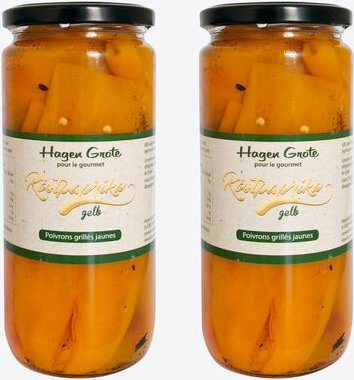 Röstpaprika gelb, 2 Gläser, 2 x 450 g